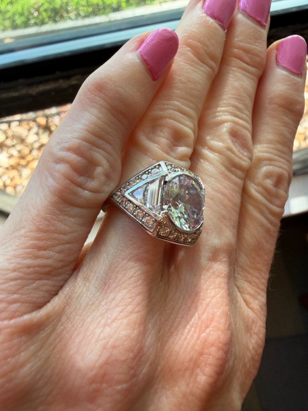 STUNNING Sterling Silver Radiance by Absolute Art Deco Ring